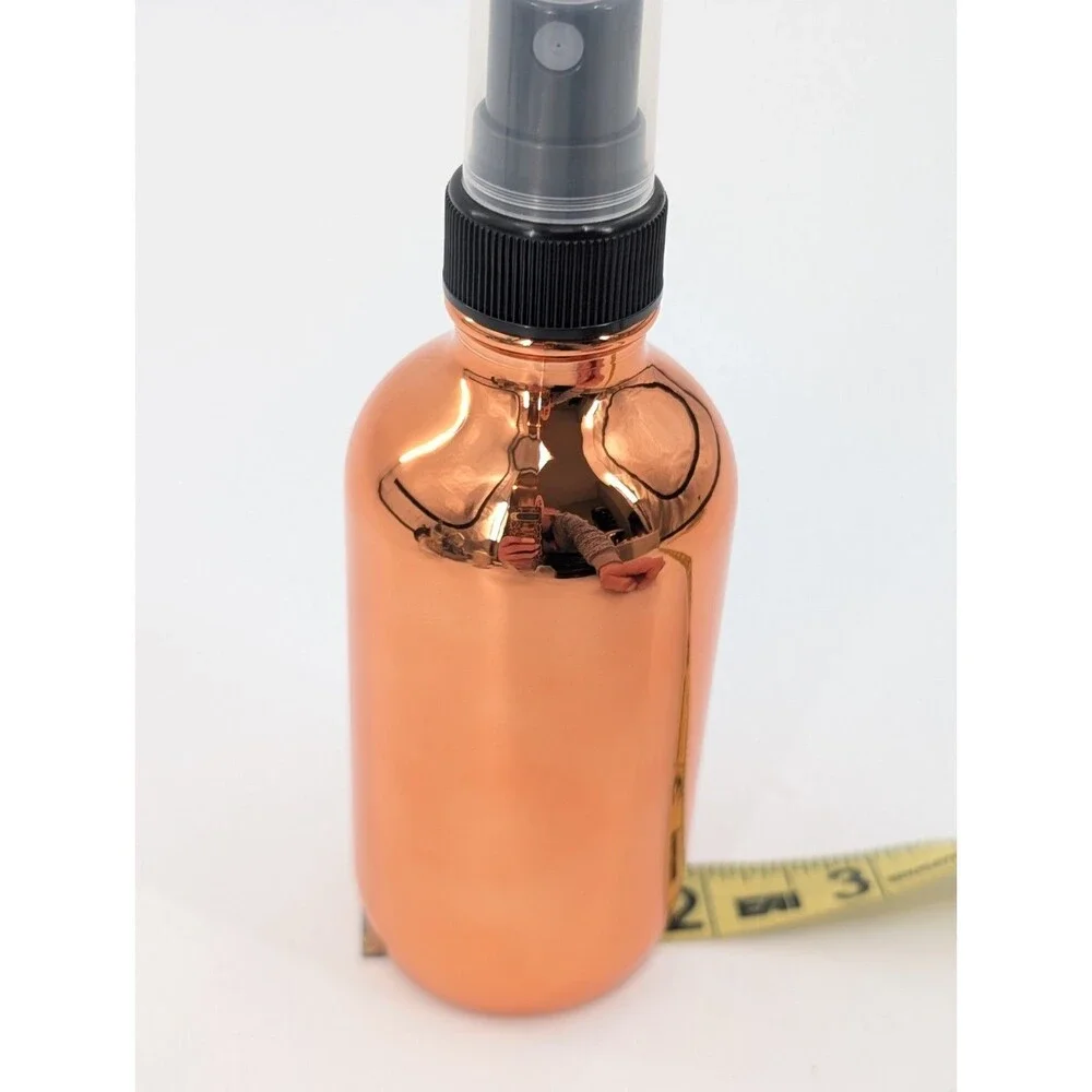 Rose Gold Spray Mist Bottles Set of 10 4 Oz each Black Tops Craft Potions Glass